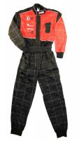 Salopeta combinezon imbracaminte de protectie si de lucru (combinezoane), o bucata, marime: XL, culoare: negru/rosu