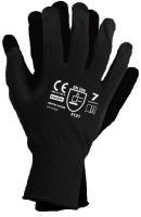 Manusi Protective gloves, RNYPO-ULTRA, nylon / poliuretanowe, size: 10/XL, 12 pairs, colour: black, durability: 3121; EN 420