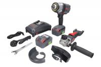 Kit unelte de putere Power tools kit 2 pcs, battery-powered: Air impact wrench; Angle grinder, battery included:, charger included:, number of batteries: 2 pcs