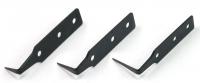 Scraper blades and knives Knife blade set of, type: hook-like, profile: " L " type, intended use / for tools: for drawn knife, quantity per set: 3pcs, intended use / for work: for glass cutting