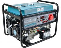 Generator de curent electric cu motor pe benzina Power generator petrol type: Petrol 230/400V, engine power 13 HP, top power: 5,5kW, rated current: 9,93A, sockets: 1x16A (230V), 1x16A (400V); starting: electric/manual