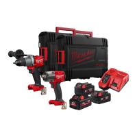 Kit unelte de putere Power tools kit 2 pcs (SET:6 pcs), battery-powered: Angle wrench; Drill-screwdriver, battery included:, charger included:, number of batteries: 3 pcs