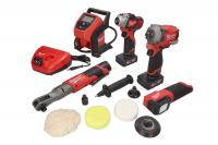 Kit unelte de putere Power tools kit 5 pcs (SET:10 pcs), battery-powered: Air impact wrench; Angle wrench, battery included:, charger included:, number of batteries: 3 pcs